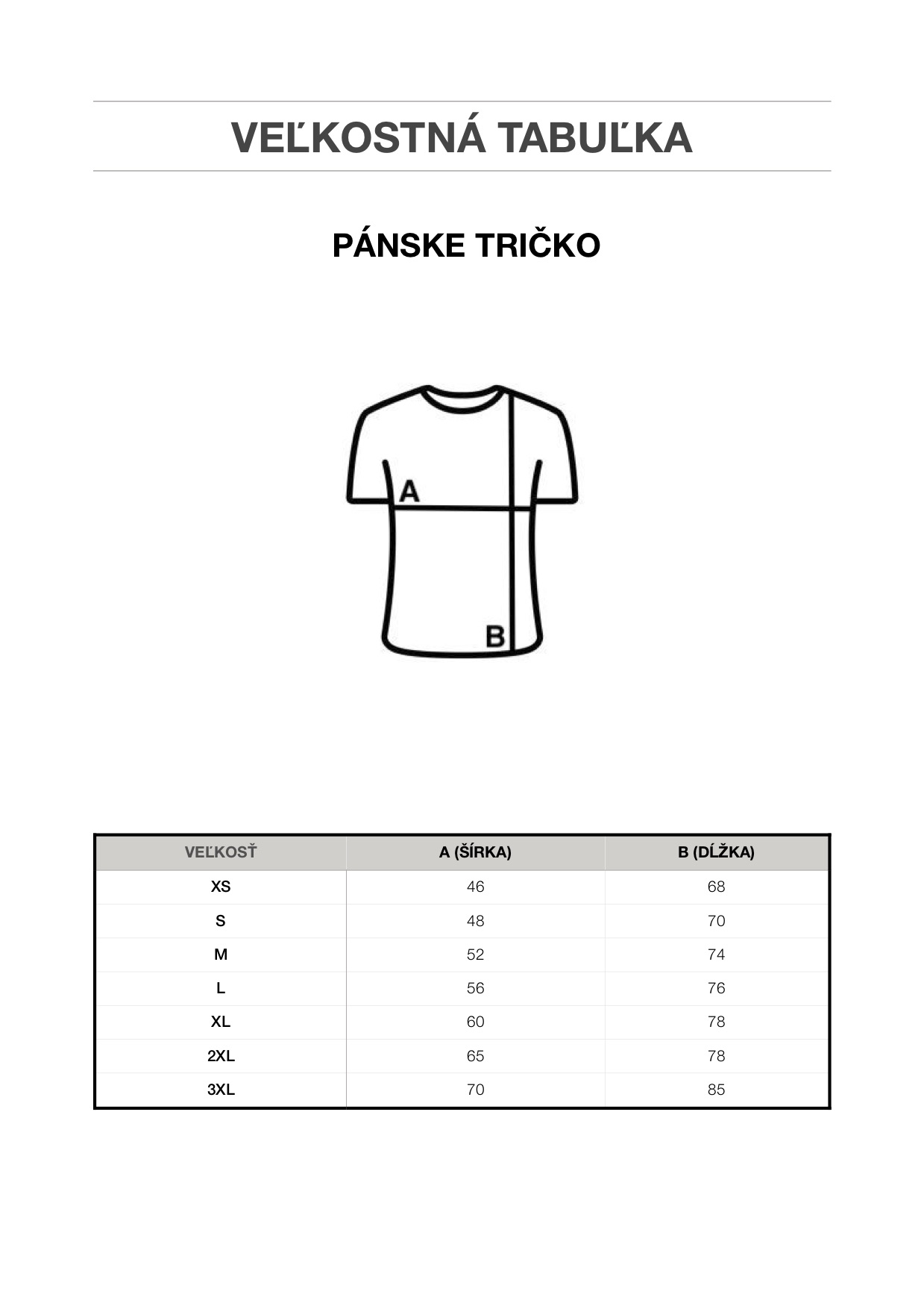 tričko mužské